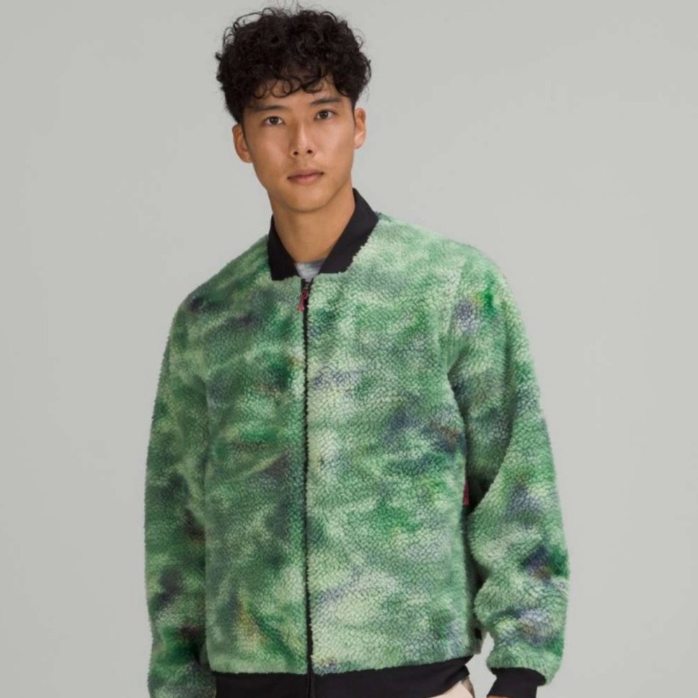 Lululemon textured fleece bomber jacket